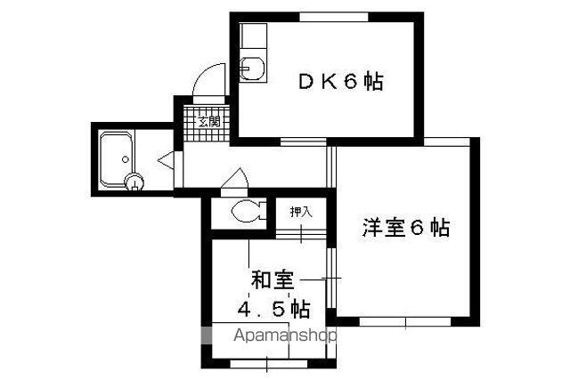 ヴィラコート川端(2DK/3階)の間取り写真