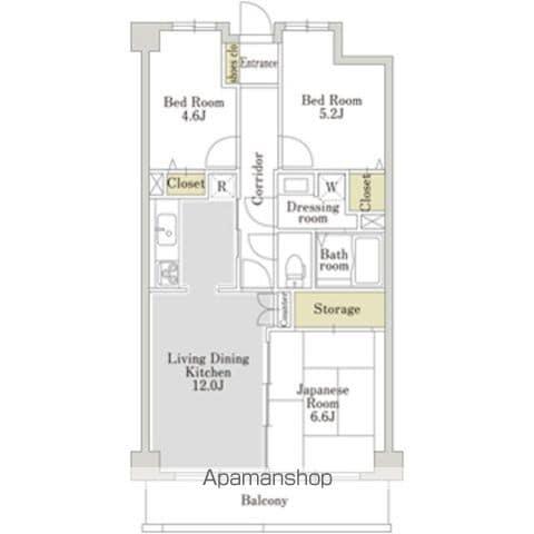 アーバンパーク常盤台公園 D棟(3LDK/5階)の間取り写真