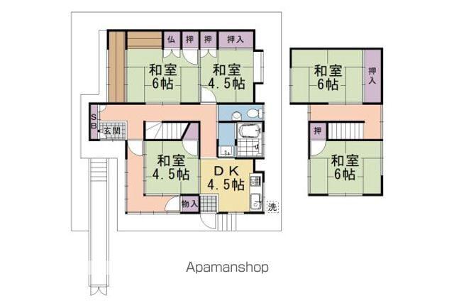 阪急電鉄京都線 西向日駅 徒歩10分 2階建 築51年(5DK)の間取り写真