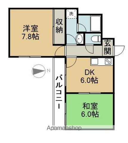G.FOREST(2DK/3階)の間取り写真
