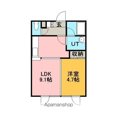 ラポート星置(1LDK/3階)の間取り写真