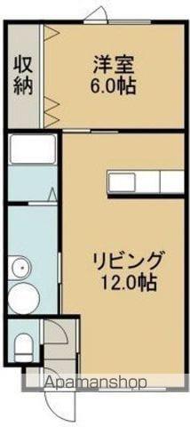 シャトーパークサイド(1LDK/1階)の間取り写真