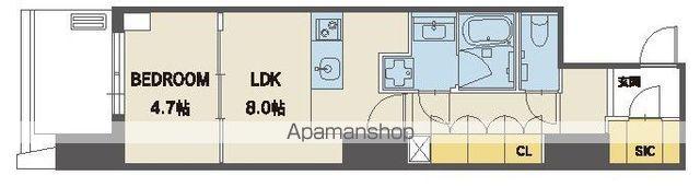 シーズンフラッツ上杉(1LDK/9階)の間取り写真