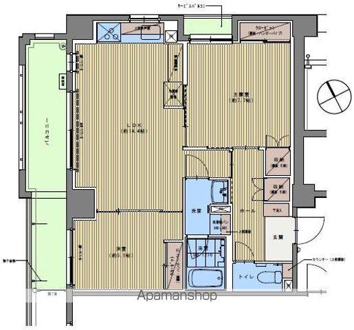 ル・ミュウ(2LDK/3階)の間取り写真