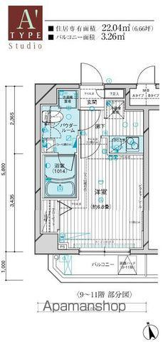 メインステージ西荻窪駅前(1K/10階)の間取り写真
