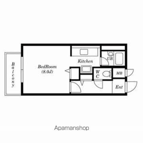 エンブレム札幌発寒2A棟(1K/3階)の間取り写真