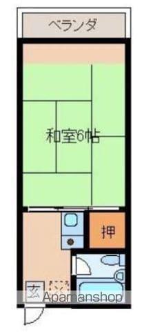 シティエヌハイツ加納(1K/2階)の間取り写真