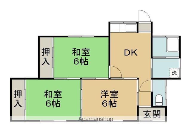 予讃線 新居浜駅 徒歩15分 1階建 築55年(3DK)の間取り写真