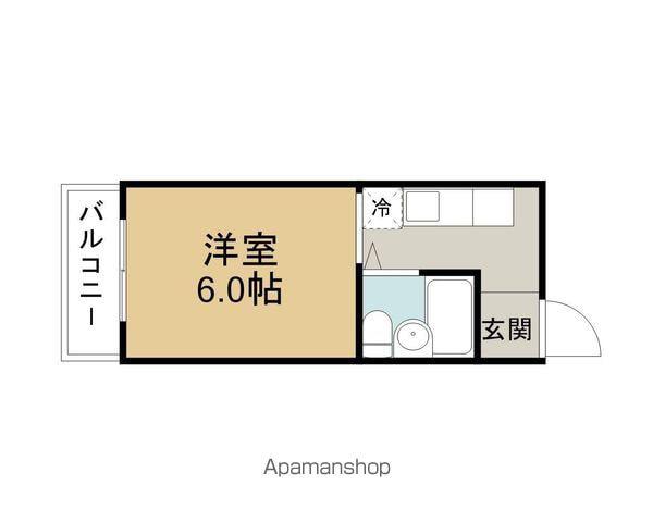 西富マンション(1K/3階)の間取り写真
