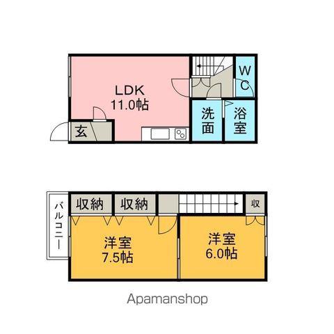 ＤＵＰＬＥＸ　国王１５１Ｂ(2LDK)の間取り写真