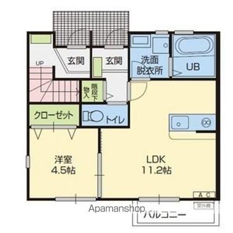 パスト・レガーロ(1LDK/1階)の間取り写真