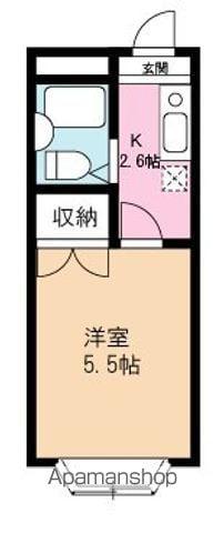 エクセル河辺(1K/1階)の間取り写真