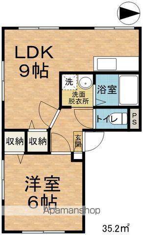フレグランスオザワ(1LDK/1階)の間取り写真