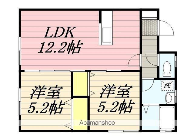 NR23 C号棟(2LDK/1階)の間取り写真