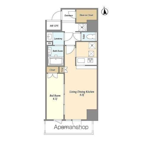 LA DOUCEUR東神田(1LDK/5階)の間取り写真