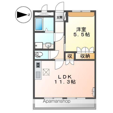 グラッチェⅠ番館(1LDK/1階)の間取り写真
