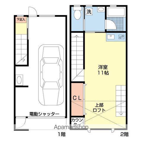 G-BASE ROUTE303(ワンルーム/1階)の間取り写真