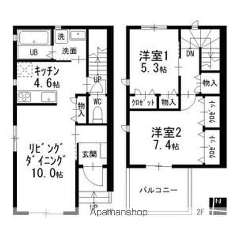 ＧＳレジデンス東山公園(2LDK)の間取り写真