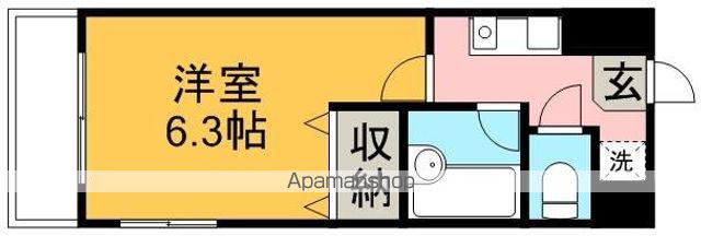 クアトロエスペランサ(1K/4階)の間取り写真