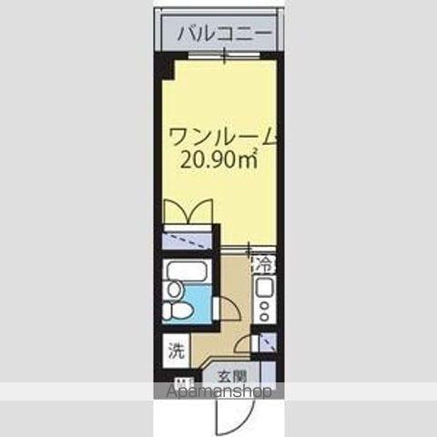 ハナブサマンション(1K/3階)の間取り写真