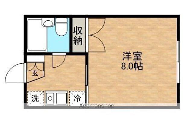 狐山ハイツⅡ(1K/1階)の間取り写真