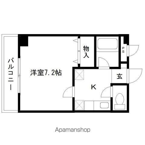 ガーデンプレイスT&T(1K/2階)の間取り写真