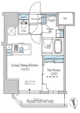 アーバネックス上野(1LDK/5階)の間取り写真