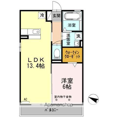 ヒルサイドテラス(1LDK/3階)の間取り写真