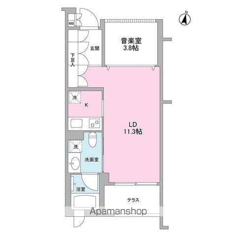 ARTE 哲学堂(1LDK/1階)の間取り写真