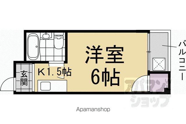 ハイツすぎさI(ワンルーム/4階)の間取り写真