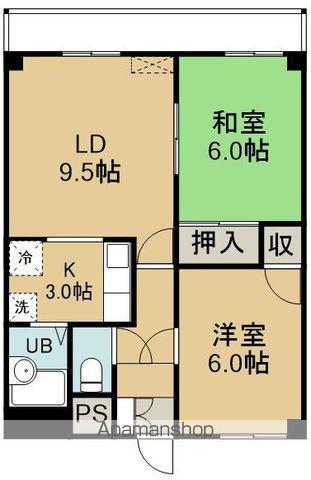 ガーデンパレス五稜郭(2LDK/3階)の間取り写真