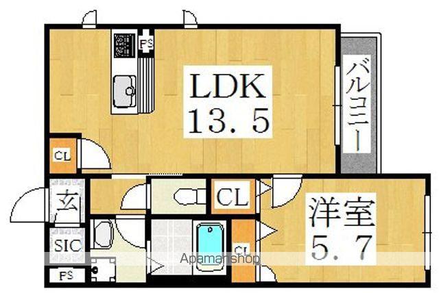 カーサ クオリタ(1LDK/2階)の間取り写真