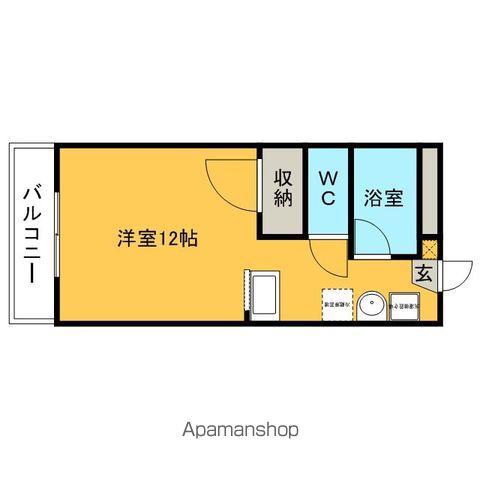 ライフコート御井(1K/1階)の間取り写真
