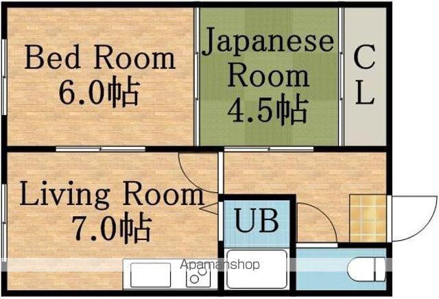 大塚ビル(2DK/2階)の間取り写真