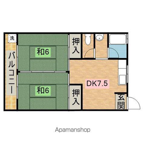メゾン学園(2DK/1階)の間取り写真