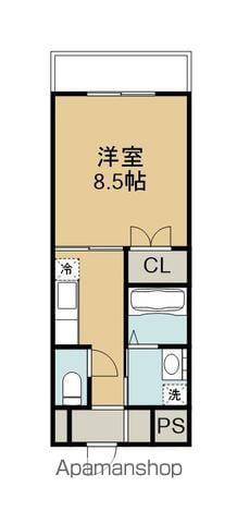 リデアル上人(1K/3階)の間取り写真