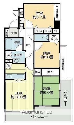 ライオンズシティ田無(2SLDK/2階)の間取り写真