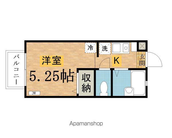 カレッジハウス峯(1K/2階)の間取り写真