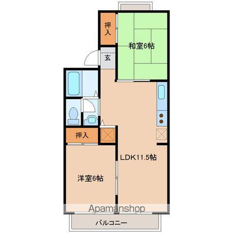 PARCROSETTE1(2LDK/2階)の間取り写真