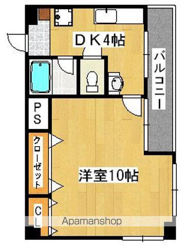 メゾンすばる(1DK/3階)の間取り写真