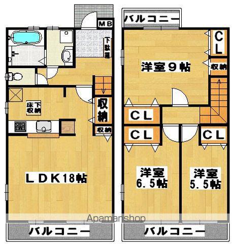 ＳＵＭＵＴＯＣＯ(3LDK)の間取り写真