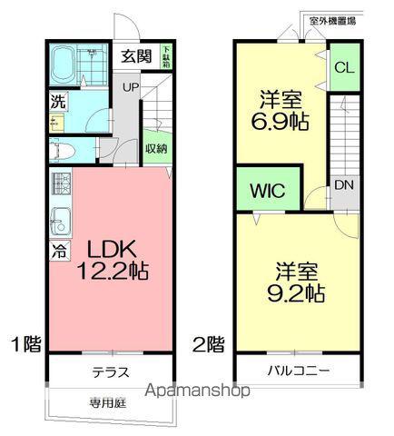 LAMINA東海岸(2LDK/1階)の間取り写真