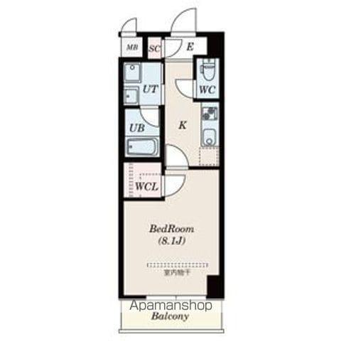 パークレジデンス上飯田駅前(1K/1階)の間取り写真