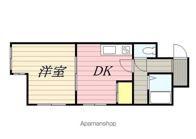 エスポアールさつみ(1DK/2階)の間取り写真