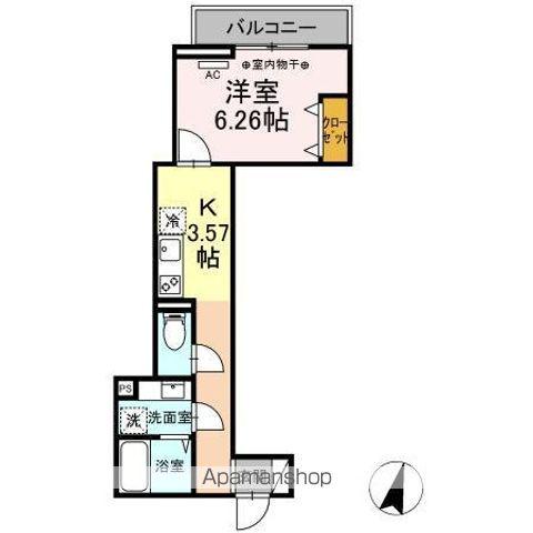 アヴァンス青井(1K/2階)の間取り写真