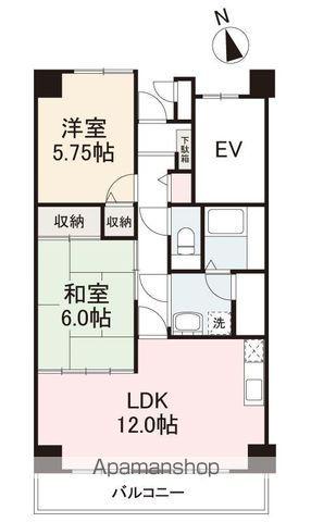 ヴィラリュミエール(2LDK/1階)の間取り写真