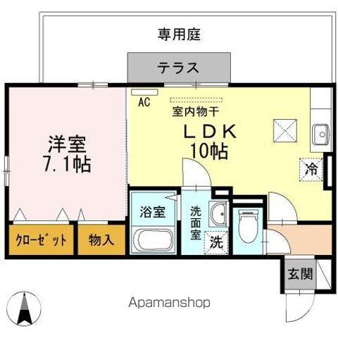 アヴァンサール仁(1LDK/1階)の間取り写真
