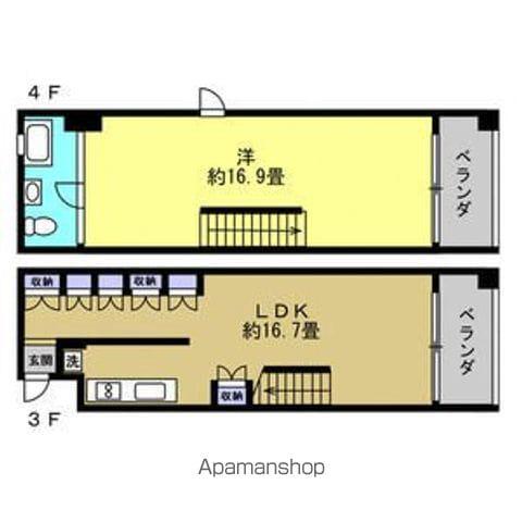 FLATS GAZERY(1LDK/3階)の間取り写真