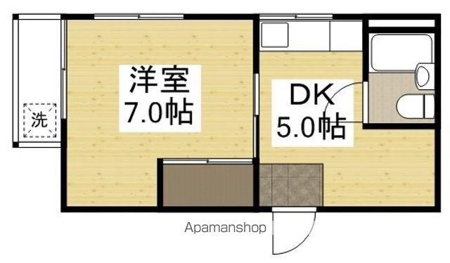 メゾン富士岡山(1DK/4階)の間取り写真
