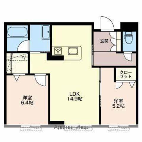 MORGENROT(2LDK/2階)の間取り写真